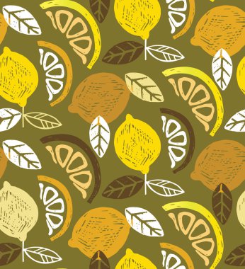 Narenciye çizilmiş doodle desen arka plan el