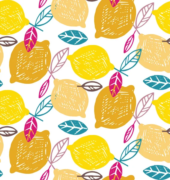 Narenciye çizilmiş doodle desen arka plan el