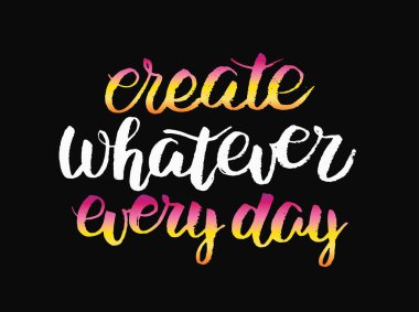 Motivasyon calligraphyc yazı poster - el çizilmiş doodle afiş