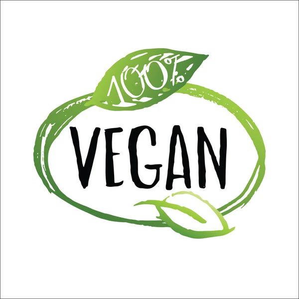 Handgezeichnetes Doodle Veganes Set Umweltzeichen — Stockvektor