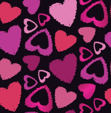 Elle çizilmiş doodle kalp desen arka plan