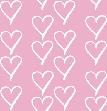 Elle çizilmiş doodle kalp desen arka plan