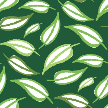 Elle çizilmiş doodle yaprak desen arka plan
