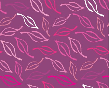 Elle çizilmiş doodle yaprak desen arka plan