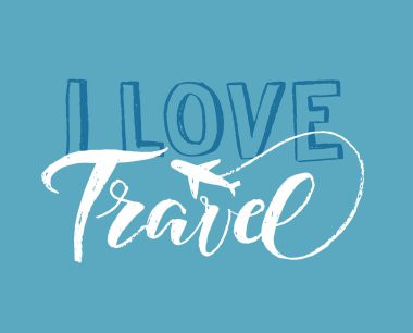 Elle çizilmiş doodle poster - daha fazla sevgi seyahat, seyahat yazı seyahat gidelim