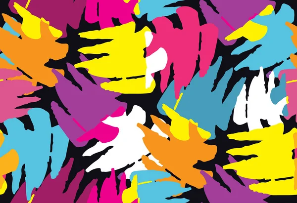 Kleur Abstracte Hand Getrokken Doodle Patroon Achtergrond — Stockvector