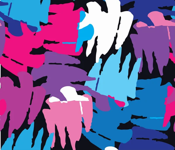 Farbe Abstrakt Hand Gezeichnet Kritzelmuster Hintergrund — Stockvektor