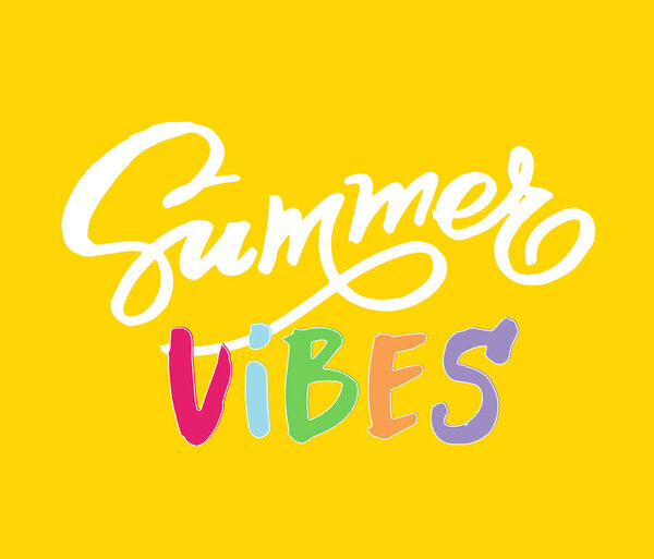 Плакат с рисунками от руки - Летние вибрации
