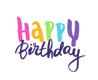 Mutlu bithday parti yazı afiş Banner