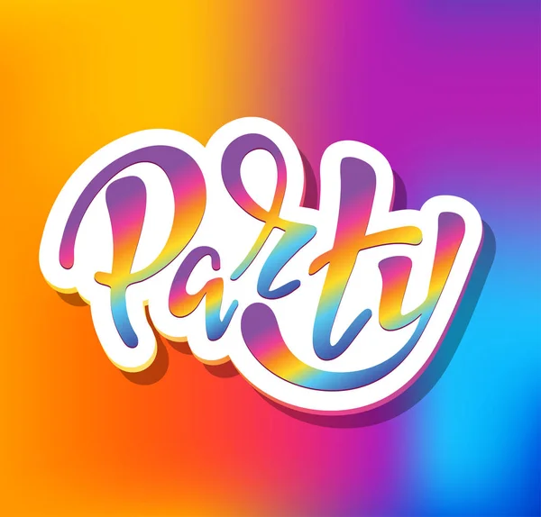 Aranyos Betűkkel Kézzel Rajzolt Doodle Címke Art Banner Party Logo — Stock Vector