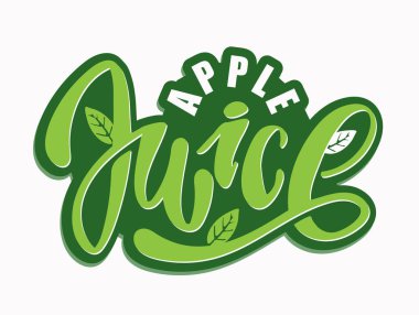 Taze meyve suyu letterin etiket sanat afiş afiş