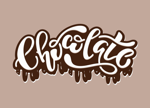 Chocolate Choco - cute lettering label art banner poster