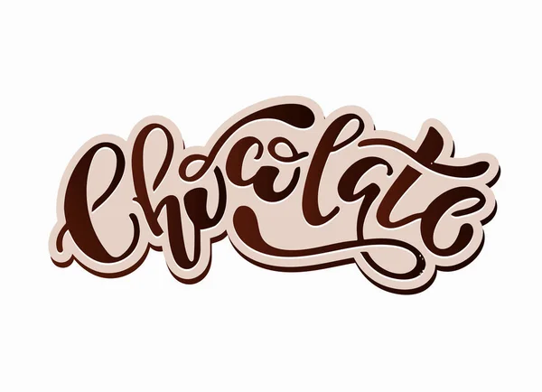 Chocolate Choco Lindo Cartel Etiqueta Letras Arte Pancarta — Vector de stock