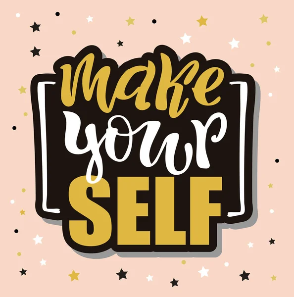 Kendinizi olun - sevimli yazı motivasyon sanat afiş afiş