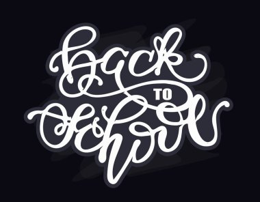 Okula Dönüş - yazı etiketi sanat afiş afişi