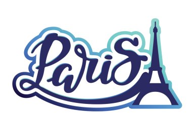 Sevimli yazı etiket sanat afiş afiş - Paris