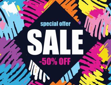 Yaratıcı soyut arka plan ile satış Banner özel teklif-Banner