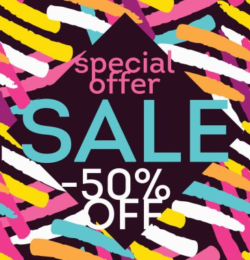 Yaratıcı soyut arka plan ile satış Banner özel teklif-Banner