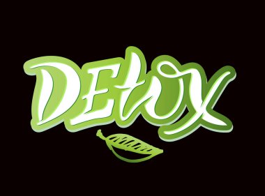 Detoks Eco Vegan Smoothie Etiket - el çizilmiş yazı afiş afiş sanat