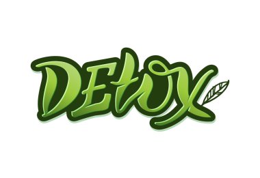 Detoks Eco Vegan Smoothie Etiket - el çizilmiş yazı afiş afiş sanat