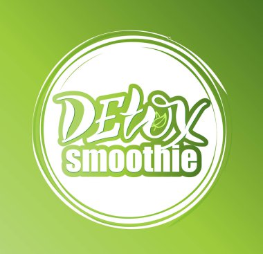 Detoks Eco Vegan Smoothie Etiket - el çizilmiş yazı afiş afiş sanat