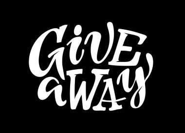 Sevimli el çizilmiş yazı afiş sanat - Giveaway