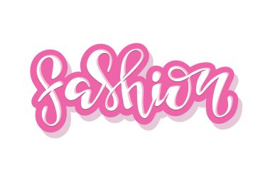 Moda-sevimli el çizilmiş doodle harfle etiket sanat afiş Banner