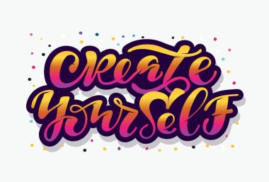 Sevimli el çizilmiş motivasyon yazı afiş afiş şablonu