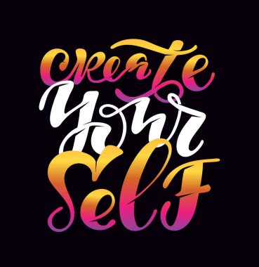 Sevimli el çizilmiş motivasyon yazı afiş afiş şablonu