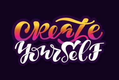 Sevimli el çizilmiş motivasyon yazı afiş afiş şablonu