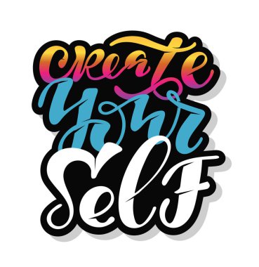 Sevimli el çizilmiş motivasyon yazı afiş afiş şablonu