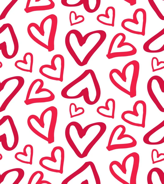 Aşk kalp desen arka plan tekstil duvar kağıdı el çizilmiş sanat şablonu