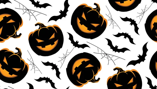 Niedlich Handgezeichnet Doodle Muster Hintergrund Halloween Kunst — Stockvektor