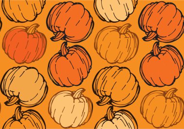 El çizilmiş doodle sonbahar desen arka plan duvar kağıdı tekstil doku şablonu