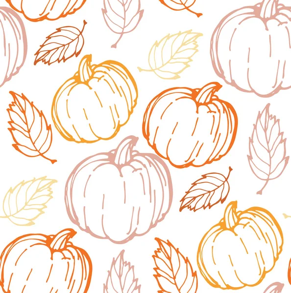 Plantilla Textura Textil Fondo Fondo Dibujado Mano Doodle Otoño Patrón — Vector de stock