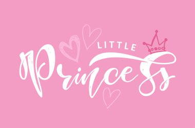 Küçük Prenses - Prens - Sevimli el çizimi afiş afişi kartpostalı