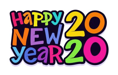 Yeni yılın kutlu olsun. El çizimi kartpostallar. Şablon tasarım daveti.