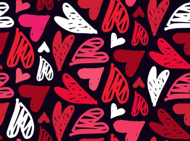 Kırmızı kalpli bir aşk hikayesi. Sevimli kalp duvar kâğıdı