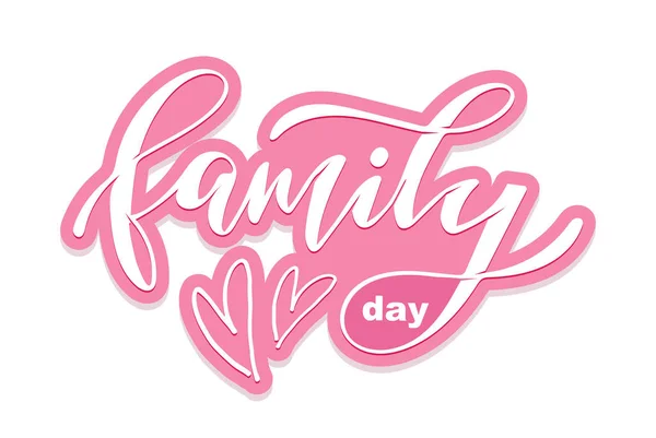 Family Everything Beautiful Hand Drawn Doodle Lettering Poster Banner Art — Stock Vector