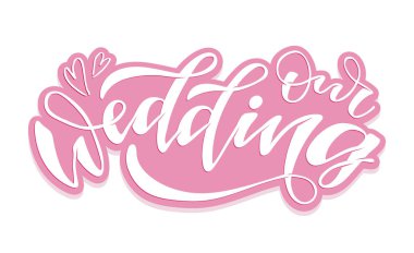 Mutlu düğünümüz - güzel el çizimi karalama posterleri