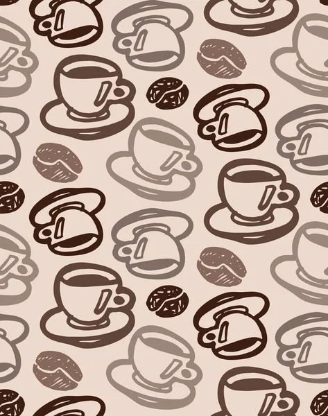 Taza Café Dibujado Mano Fondo Fondo Fondo Pantalla Arte Del — Archivo Imágenes Vectoriales