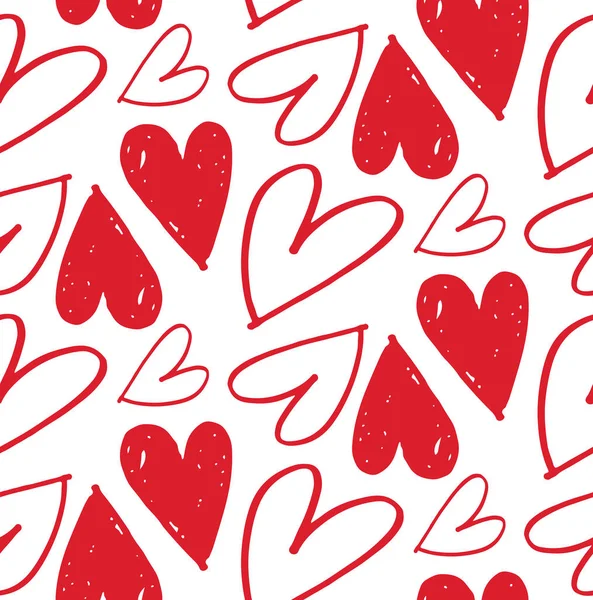 Love Pattern Background Heart Love You Pattern Valentines Day Template — ストックベクタ