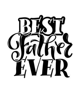 Gelmiş geçmiş en iyi baba - Babalar Günün kutlu olsun - Babamı sev - şirin el karalaması kartpostallar. Tişört tasarımı için şablon, poster, afiş, sanat.