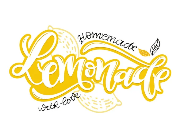 Motivação Mão Desenhada Doodle Lettering Citação Sobre Limonada Arte Etiqueta — Vetor de Stock