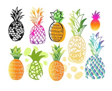 Moda şablon tasarımı dokusu. Renkli soyut el çizimi tropikal desen arkaplanı. Moda şablon tasarımı dokusu.