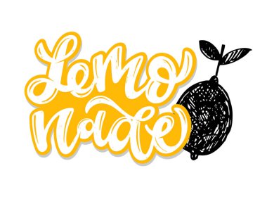 Yaz harfleri alıntısı. Pankart, poster, tişört tasarımı ve paketleme için el çizimi harfleri. Yaz titreşimleri. Limonata partisi.