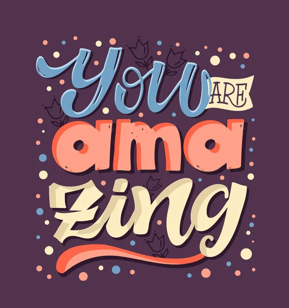 Inspiration Niedliches Handgezeichnetes Doodle Schriftzug Zitat Schriftzüge Für Poster Banner — Stockvektor