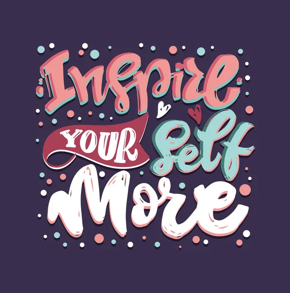 Inspiração Bonito Mão Desenhado Doodle Lettering Citação Letras Arte Para —  Vetores de Stock