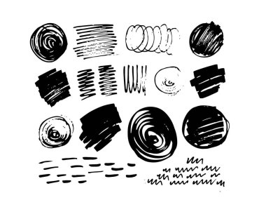 Soyut şablon tasarımı el çizimi karalama elementleri. Soyut pankart kavramı.