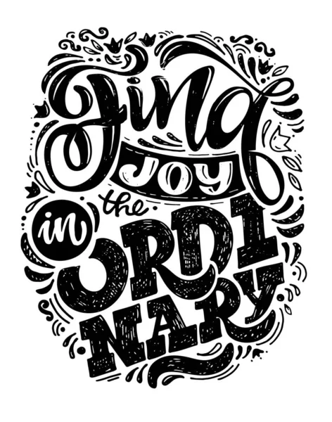 Inspiração Bonito Lettering Cartão Postal Desenho Mão Doodle Lettering Arte —  Vetores de Stock